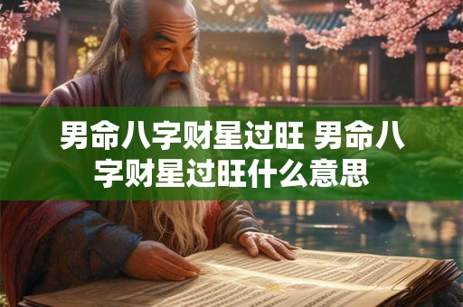 男命八字财星过旺 男命八字财星过旺什么意思 男命八字财星过旺 男命八字财星过旺什么意思