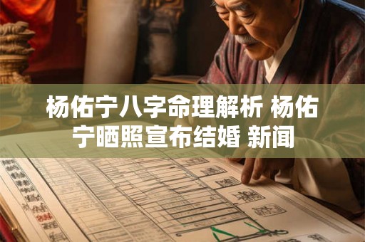 杨佑宁八字命理解析 杨佑宁晒照宣布结婚 新闻 杨佑宁八字命理解析 杨佑宁晒照宣布结婚 新闻