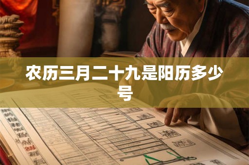 农历三月二十九是阳历多少号 农历三月二十九是阳历多少号