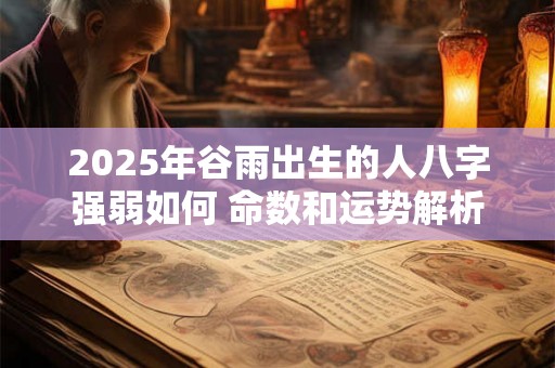 2025年谷雨出生的人八字强弱如何 命数和运势解析 2025年谷雨出生的人八字强弱如何 命数和运势解析