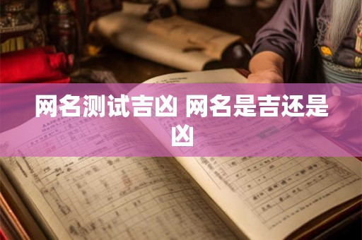 网名测试吉凶 网名是吉还是凶