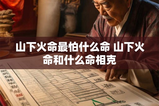 山下火命最怕什么命 山下火命和什么命相克