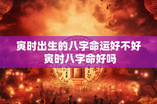 寅时出生的八字命运好不好 寅时八字命好吗 寅时出生的八字命运好不好 寅时八字命好吗