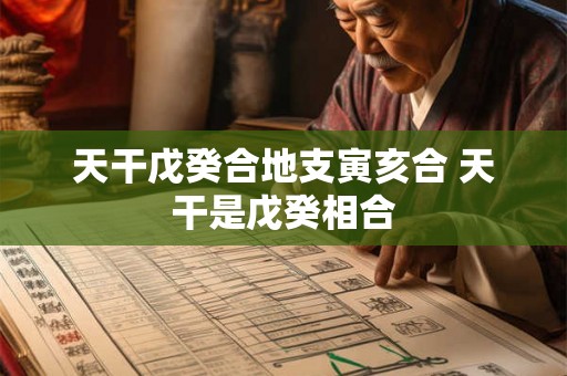 天干戊癸合地支寅亥合 天干是戊癸相合 天干戊癸合地支寅亥合 天干是戊癸相合