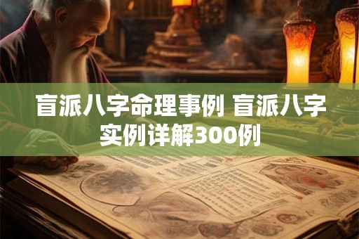 盲派八字命理事例 盲派八字实例详解300例 盲派八字命理事例 盲派八字实例详解300例