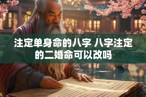 注定单身命的八字 八字注定的二婚命可以改吗