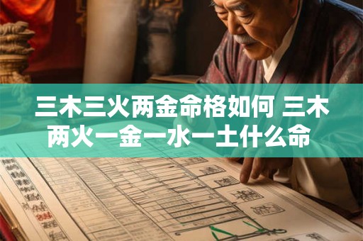 三木三火两金命格如何 三木两火一金一水一土什么命 三木三火两金命格如何 三木两火一金一水一土什么命
