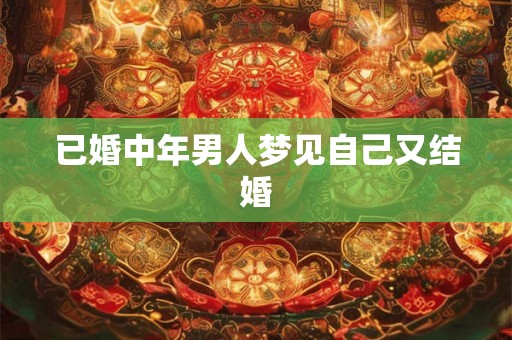 已婚中年男人梦见自己又结婚