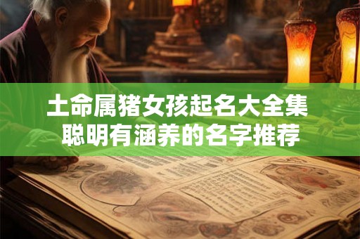 土命属猪女孩起名大全集 聪明有涵养的名字推荐 土命属猪女孩起名大全集 聪明有涵养的名字推荐