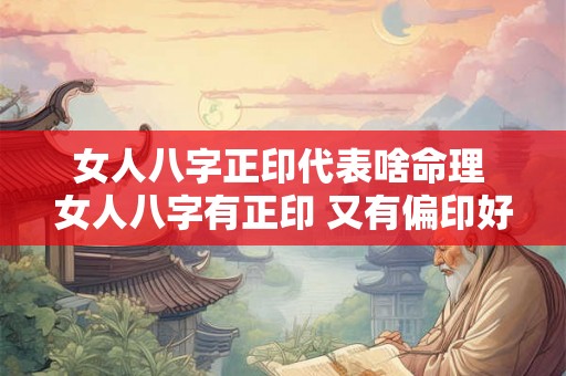 女人八字正印代表啥命理 女人八字有正印 又有偏印好么 女人八字正印代表啥命理 女人八字有正印 又有偏印好么