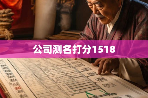 公司测名打分1518 公司测名打分1518