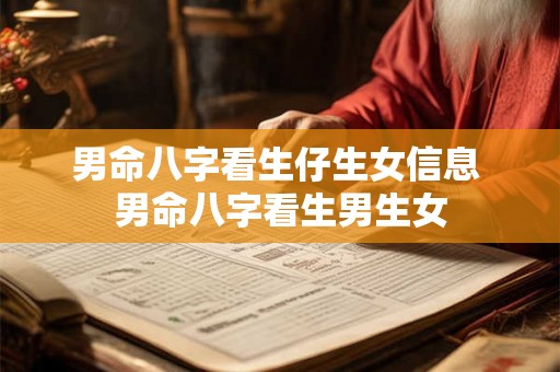 男命八字看生仔生女信息 男命八字看生男生女 男命八字看生仔生女信息 男命八字看生男生女