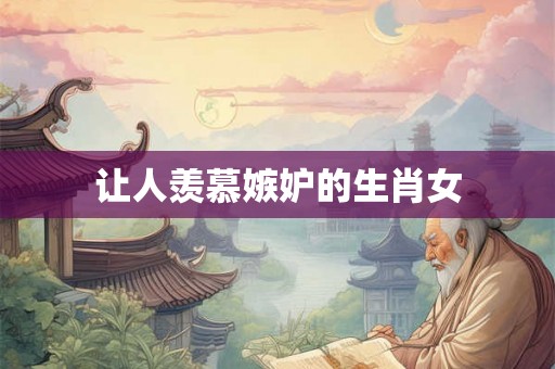 让人羡慕嫉妒的生肖女 让人羡慕嫉妒的生肖女