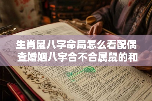 生肖鼠八字命局怎么看配偶 查婚姻八字合不合属鼠的和什么属相相配 生肖鼠八字命局怎么看配偶 查婚姻八字合不合属鼠的和什么属相相配