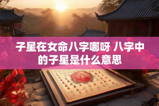 子星在女命八字哪呀 八字中的子星是什么意思 子星在女命八字哪呀 八字中的子星是什么意思