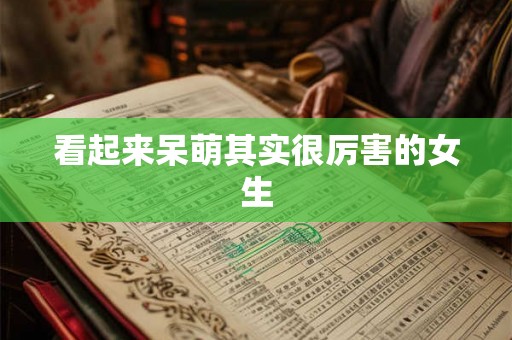 看起来呆萌其实很厉害的女生 看起来呆萌其实很厉害的女生