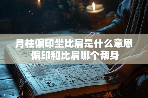月柱偏印坐比肩是什么意思 偏印和比肩哪个帮身