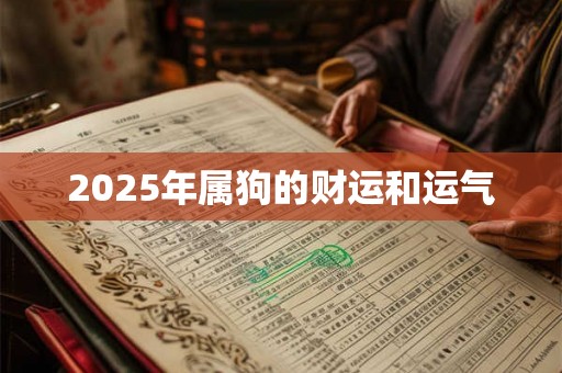 2025年属狗的财运和运气