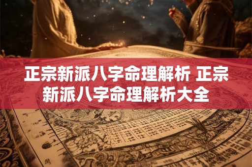 正宗新派八字命理解析 正宗新派八字命理解析大全