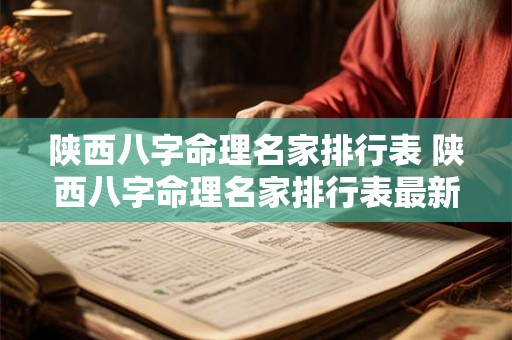 陕西八字命理名家排行表 陕西八字命理名家排行表最新 陕西八字命理名家排行表 陕西八字命理名家排行表最新