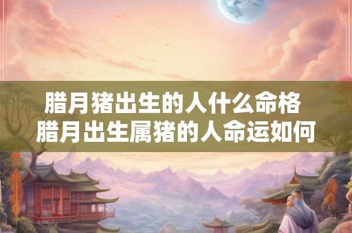 腊月猪出生的人什么命格 腊月出生属猪的人命运如何 属猪几月份是苦命