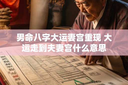 男命八字大运妻宫重现 大运走到夫妻宫什么意思 男命八字大运妻宫重现 大运走到夫妻宫什么意思