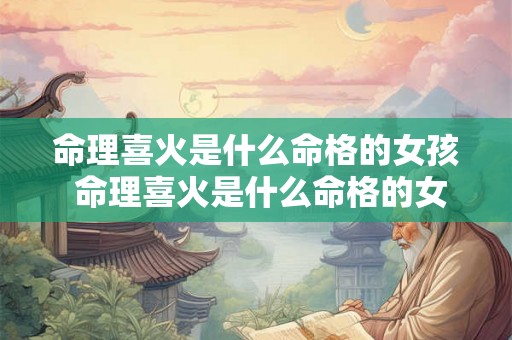 命理喜火是什么命格的女孩 命理喜火是什么命格的女孩名字 命理喜火是什么命格的女孩 命理喜火是什么命格的女孩名字