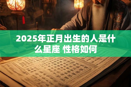2025年正月出生的人是什么星座 性格如何 2025年正月出生的人是什么星座 性格如何