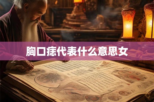胸口痣代表什么意思女 胸口痣代表什么意思女