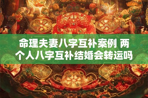 命理夫妻八字互补案例 两个人八字互补结婚会转运吗 命理夫妻八字互补案例 两个人八字互补结婚会转运吗