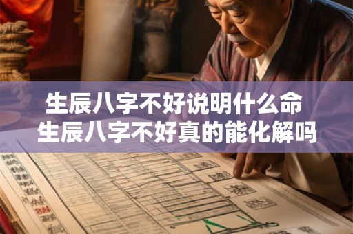 生辰八字不好说明什么命 生辰八字不好真的能化解吗