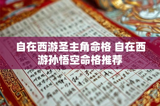 自在西游圣主角命格 自在西游孙悟空命格推荐 自在西游圣主角命格 自在西游孙悟空命格推荐