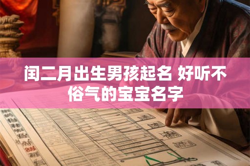 闰二月出生男孩起名 好听不俗气的宝宝名字 闰二月出生男孩起名 好听不俗气的宝宝名字