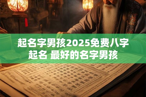 起名字男孩2025免费八字起名 最好的名字男孩 起名字男孩2025免费八字起名 最好的名字男孩