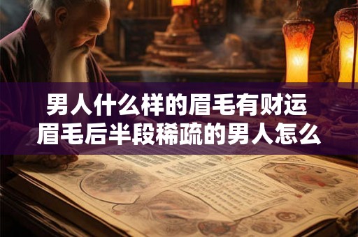 男人什么样的眉毛有财运 眉毛后半段稀疏的男人怎么样 男人什么样的眉毛有财运 眉毛后半段稀疏的男人怎么样