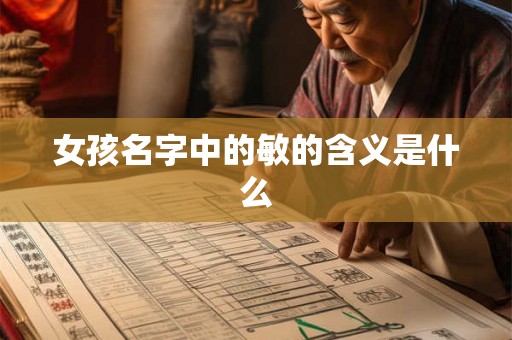 女孩名字中的敏的含义是什么 女孩名字中的敏的含义是什么
