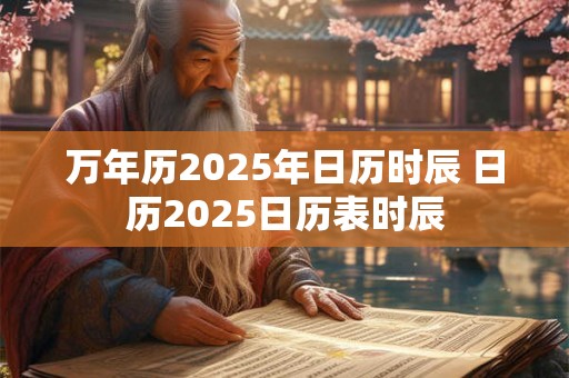 万年历2025年日历时辰 日历2025日历表时辰