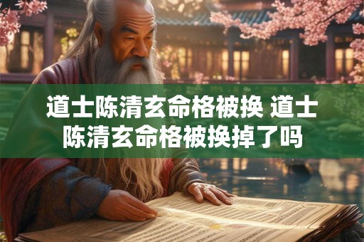 道士陈清玄命格被换 道士陈清玄命格被换掉了吗 道士陈清玄命格被换 道士陈清玄命格被换掉了吗