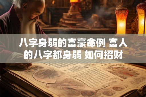 八字身弱的富豪命例 富人的八字都身弱 如何招财 八字身弱的富豪命例 富人的八字都身弱 如何招财