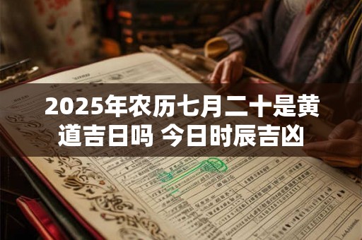 2025年农历七月二十是黄道吉日吗 今日时辰吉凶