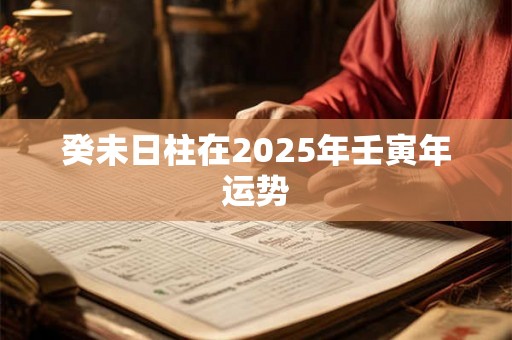 癸未日柱在2025年壬寅年运势 癸未日柱在2025年壬寅年运势