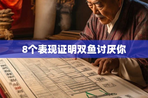 8个表现证明双鱼讨厌你 8个表现证明双鱼讨厌你
