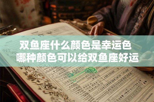 双鱼座什么颜色是幸运色 哪种颜色可以给双鱼座好运气 双鱼座什么颜色是幸运色 哪种颜色可以给双鱼座好运气