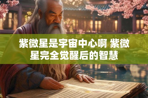 紫微星是宇宙中心啊 紫微星完全觉醒后的智慧 紫微星是宇宙中心啊 紫微星完全觉醒后的智慧