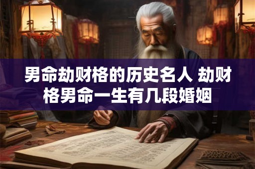 男命劫财格的历史名人 劫财格男命一生有几段婚姻 男命劫财格的历史名人 劫财格男命一生有几段婚姻