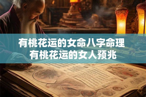 有桃花运的女命八字命理 有桃花运的女人预兆