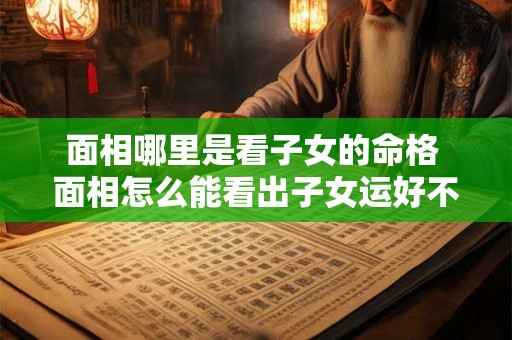 面相哪里是看子女的命格 面相怎么能看出子女运好不好 面相哪里是看子女的命格 面相怎么能看出子女运好不好