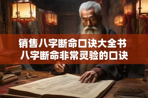 销售八字断命口诀大全书 八字断命非常灵验的口诀 销售八字断命口诀大全书 八字断命非常灵验的口诀