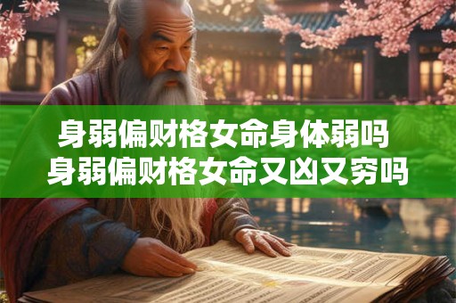身弱偏财格女命身体弱吗 身弱偏财格女命又凶又穷吗 身弱偏财格女命身体弱吗 身弱偏财格女命又凶又穷吗