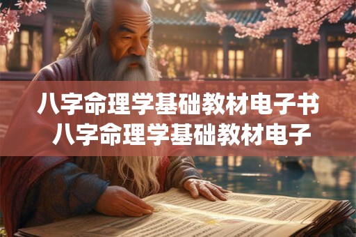 八字命理学基础教材电子书 八字命理学基础教材电子书pdf 八字命理学基础教材电子书 八字命理学基础教材电子书pdf
